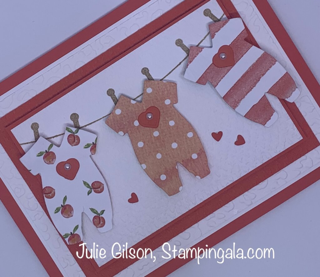 Sweet as a Peach Baby Card Stampin' Gala