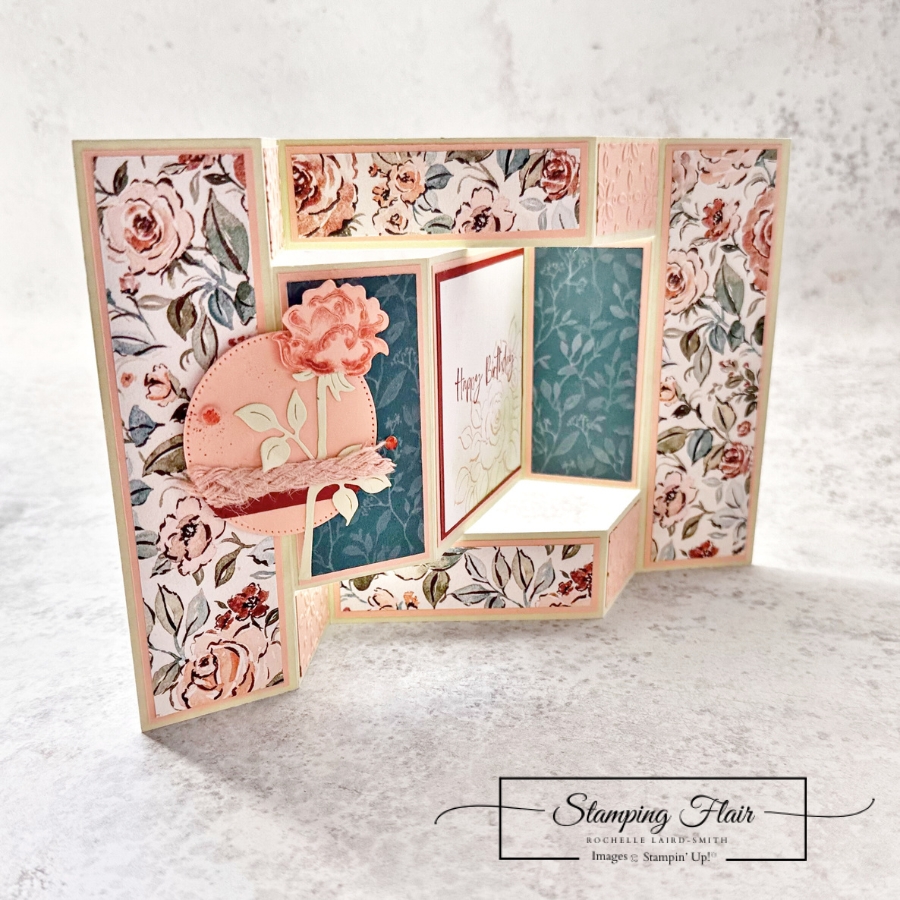Tri-Fold Shutter Card, Stampin' Up! Floral Charm Suite, Card Creations Series