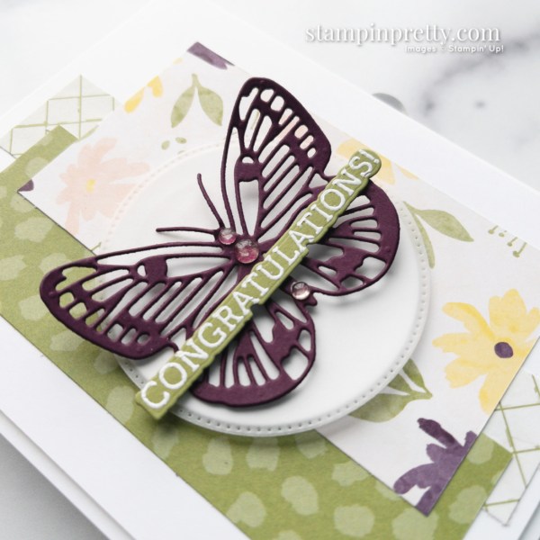 Create this card with the Charming Sentiments Bundle and the Design a Daydream DSP from Stampin' Up! Card created by Mary Fish, Stampin' Pretty
