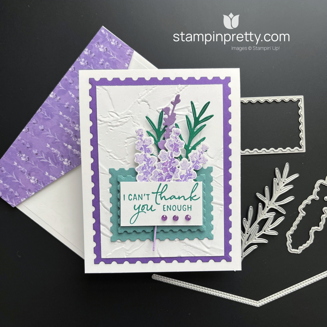 Create this Thank You Card with the Perennial Lavender Suite Collection from Stampin' Up! Card by Mary Fish, Stampin' Pretty