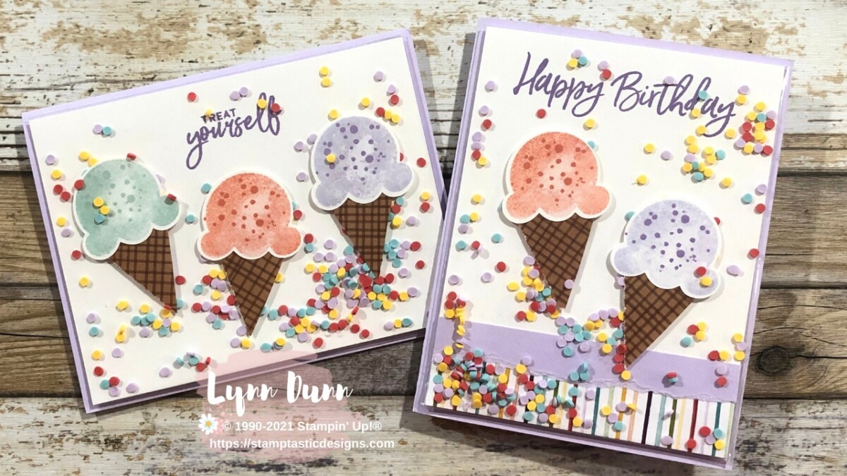 Birthday Shaker Card Ideas - Ice Cream Corner Suite