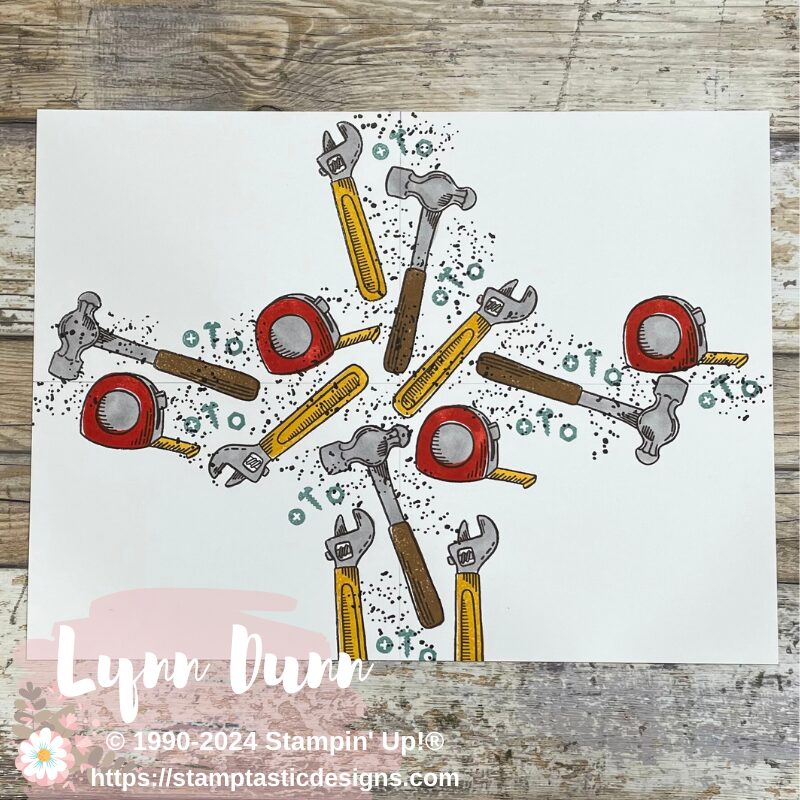 Stamp 4 Cards at Once with Trusty Tools
