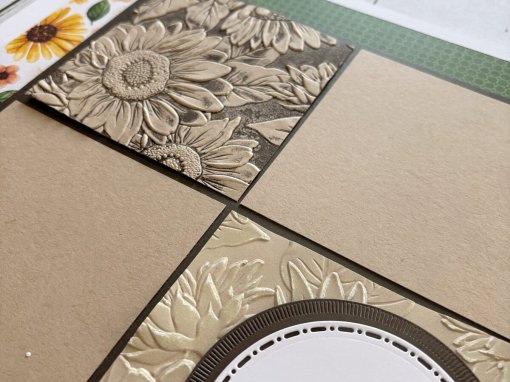 Sunflower 3D Embossing Folder ~ Scrapbook Layout – Sneak Peak