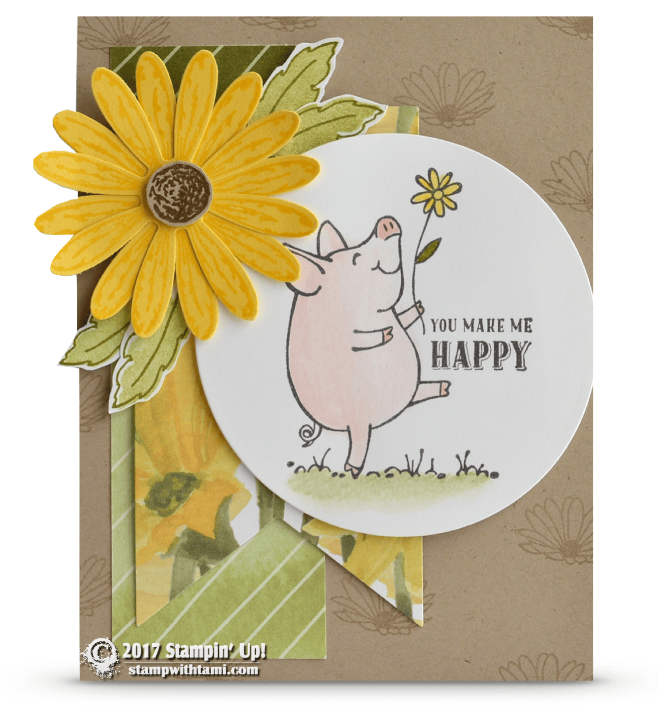 CARD: You Make Me Happy card from This Little Piggy Set - Stampin' Up ...