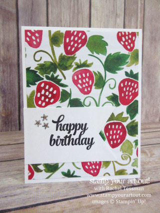 Simple birthday card made with Tin of Cards stamp set and Fruit Stand paper…#stampyourartout - Stampin’ Up!® - Stamp Your Art Out! www.stampyourartout.com Simple birthday card made with Tin of Cards stamp set and Fruit Stand paper…#stampyourartout - Stampin’ Up!® - Stamp Your Art Out! www.stampyourartout.com