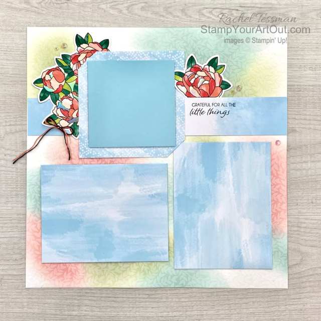 I created a few more alternate projects with the contents of the April 2023 All the Little Things Paper Pumpkin Kit: A 2-page 12x12 scrapbook page layout and two z-fold cards made with “scraps” from the kit. Access more photos, measurements & tips in my how-to video, and a supply list. Plus, see other alternate project ideas created with this kit by fellow Stampin’ Up! demonstrators in our blog hop: “A Paper Pumpkin Thing”! - Stampin’ Up!® - Stamp Your Art Out! www.stampyourartout.com