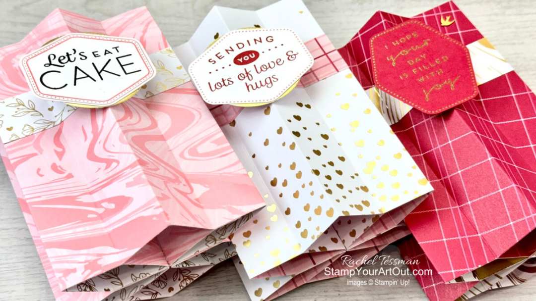 Star Column cards are so easy to make from two long sheets of designer paper. I created three with the Simply Adored Designer Paper, the Heartfelt Hexagon Bundle, and other coordinating Stampin’ Up!® product. Visit my 1/17/24 blog post to see all three cards, my how-to video, measurements, other close-up photos, a downloadable PDF, and links to all the products used. Stampin’ Up!® - Stamp Your Art Out! www.stampyourartout.com