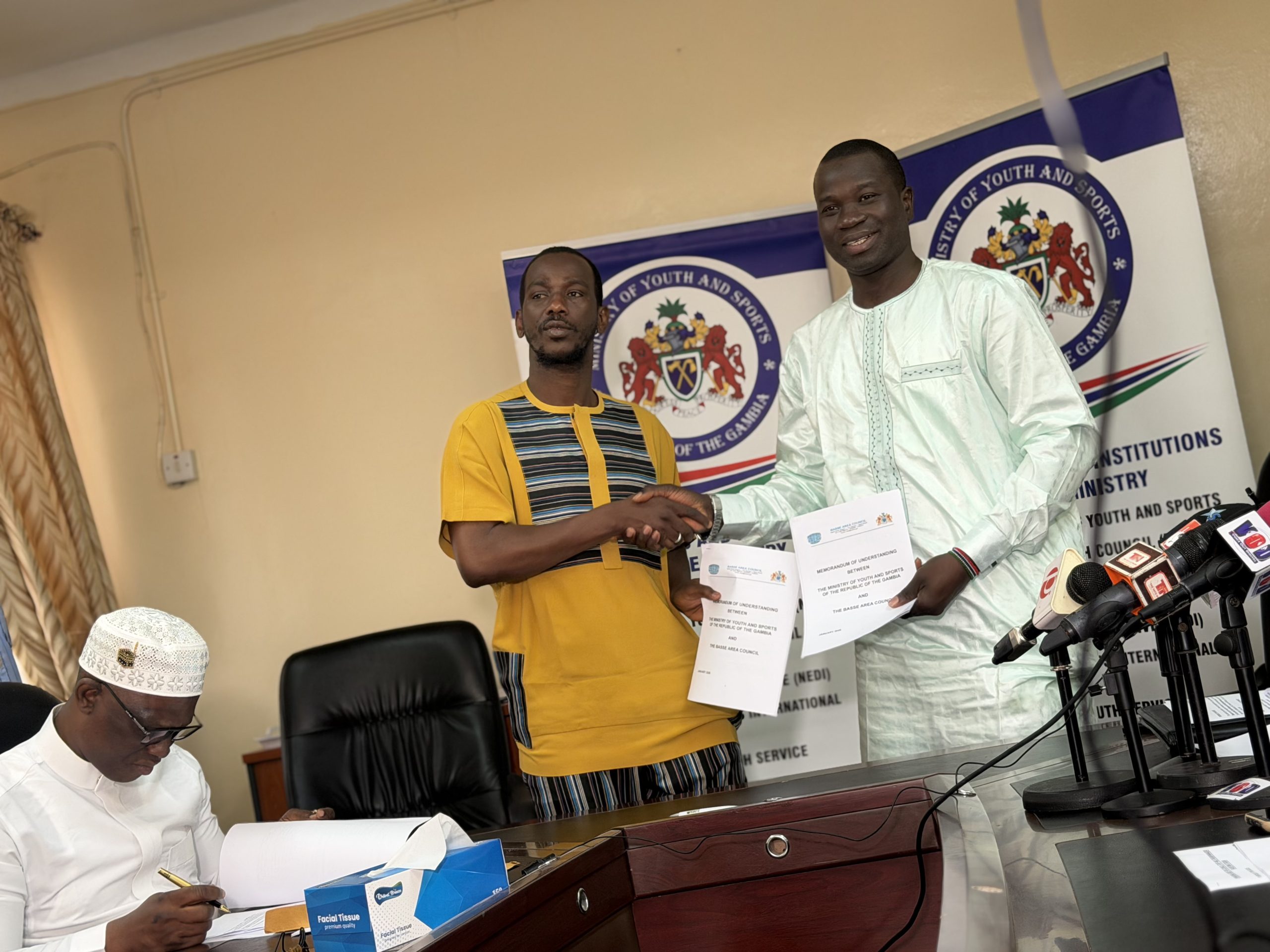 MOYS, BASSE AREA COUNCIL SIGN PARTNERSHIP FOR BASSE MINI-STADIUM 