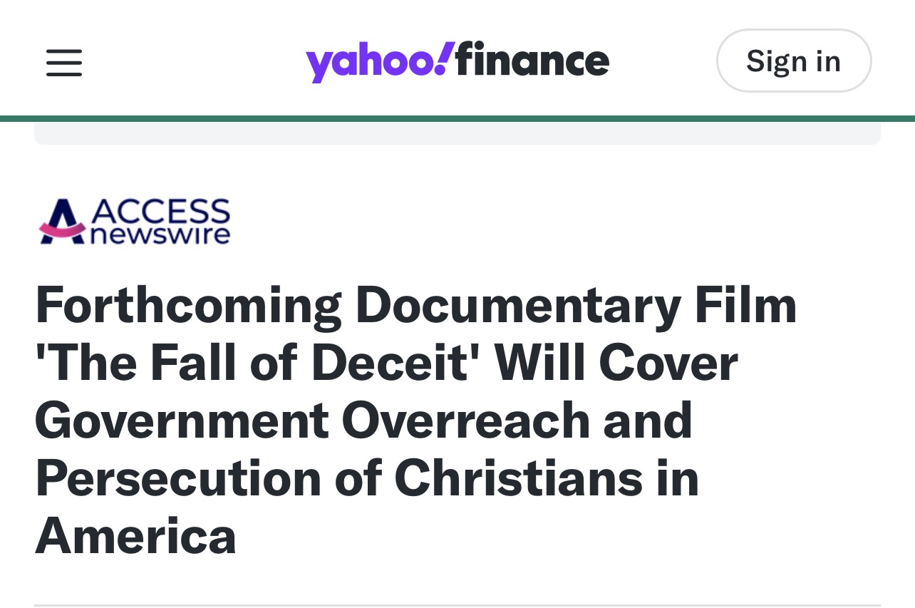 Stan Fitzgerald Produces “The Fall of Deceit” Documentary with Frank X. Panico – July 16, 2023