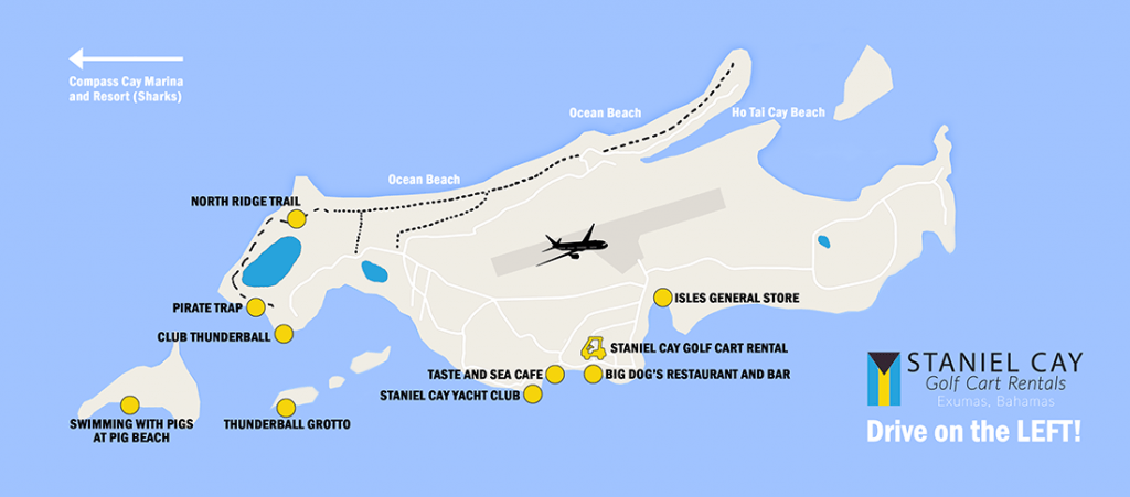 Things To Do Staniel Cay Golf Cart Rentals Bicycle Rentals Beach Staniel Cay Map 1024x451 