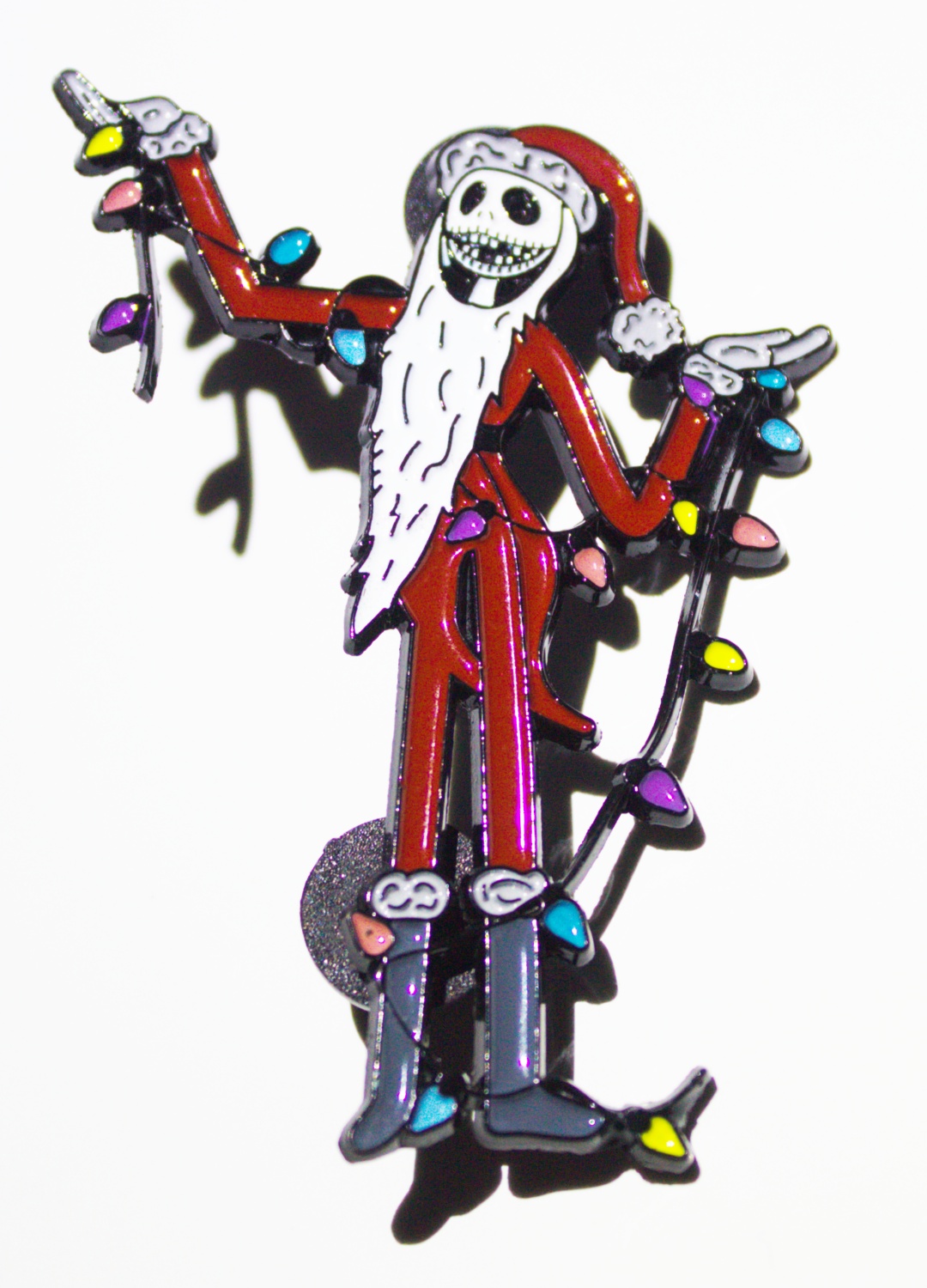 The Nightmare Before Christmas Jack as Santa with Lights Metal Pin