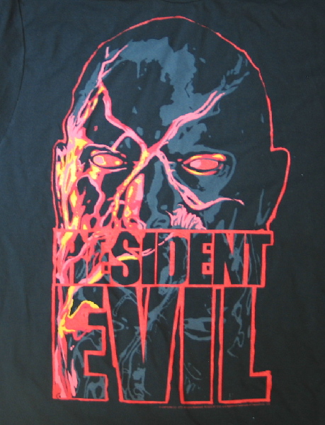 Resident Evil Movie Zombie Face with Red Eyes T-Shirt | Starbase