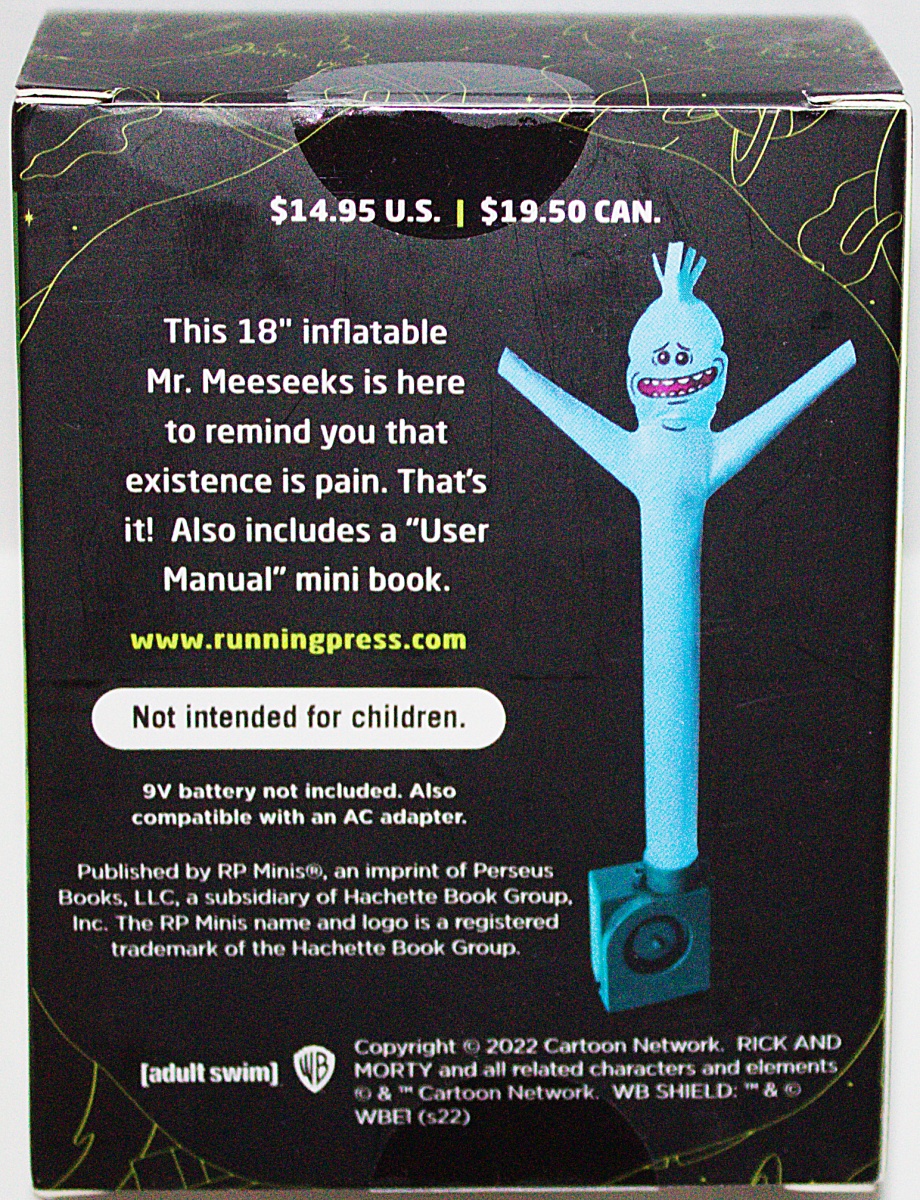 Rick and Morty Wacky Waving Inflatable Mr. Meeseeks with User