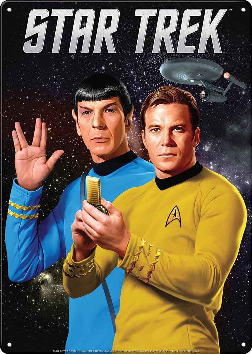 Star Trek: The Original Series Spock & Kirk Under the Enterprise