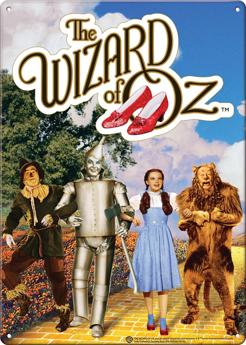The Wizard of Oz Cast On the Yellow Brick Road Poster Metal Sign