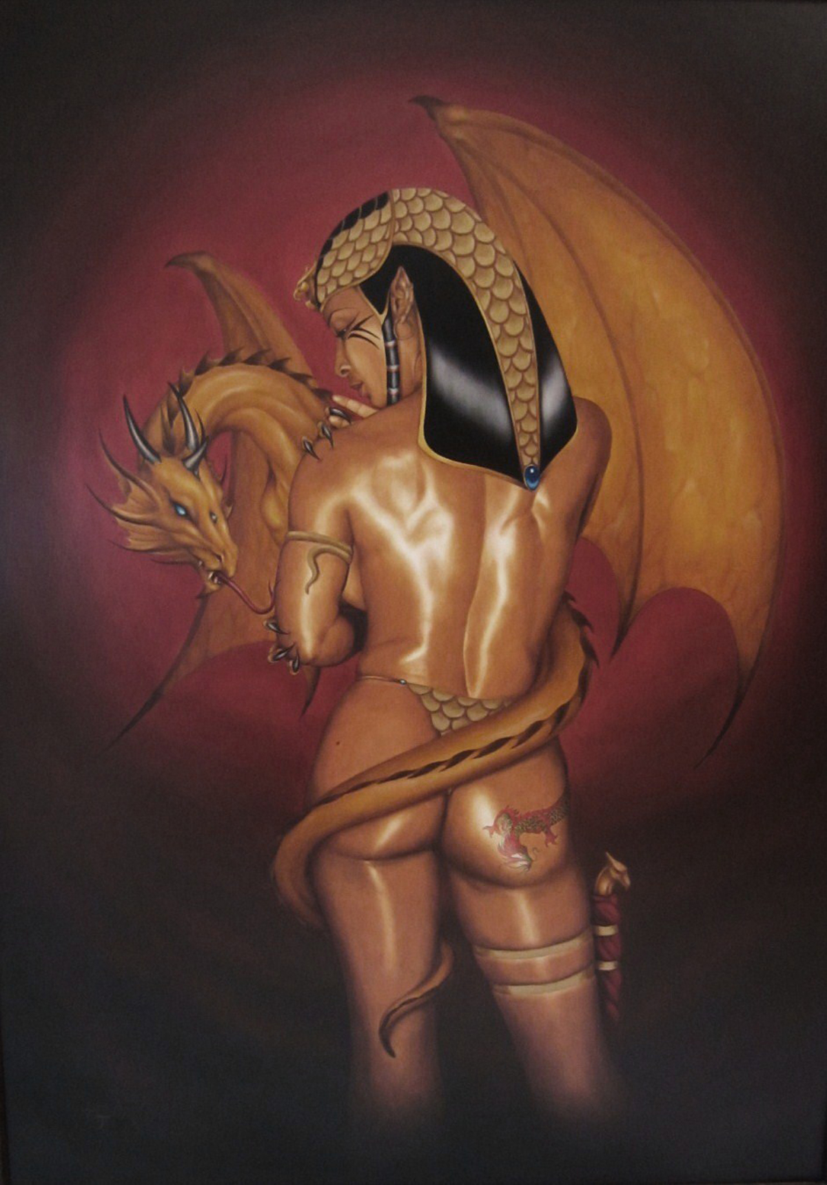 Dragon Queen 28x38 framed ~ $3000