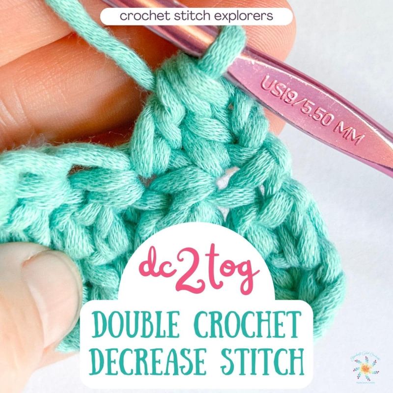 Daisies Crochet Double Crochet Dc And Single Crochet Sc Decrease Stitch Tutorial - Modern Dark Texture - HD