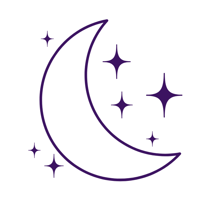 Moon with twinkles