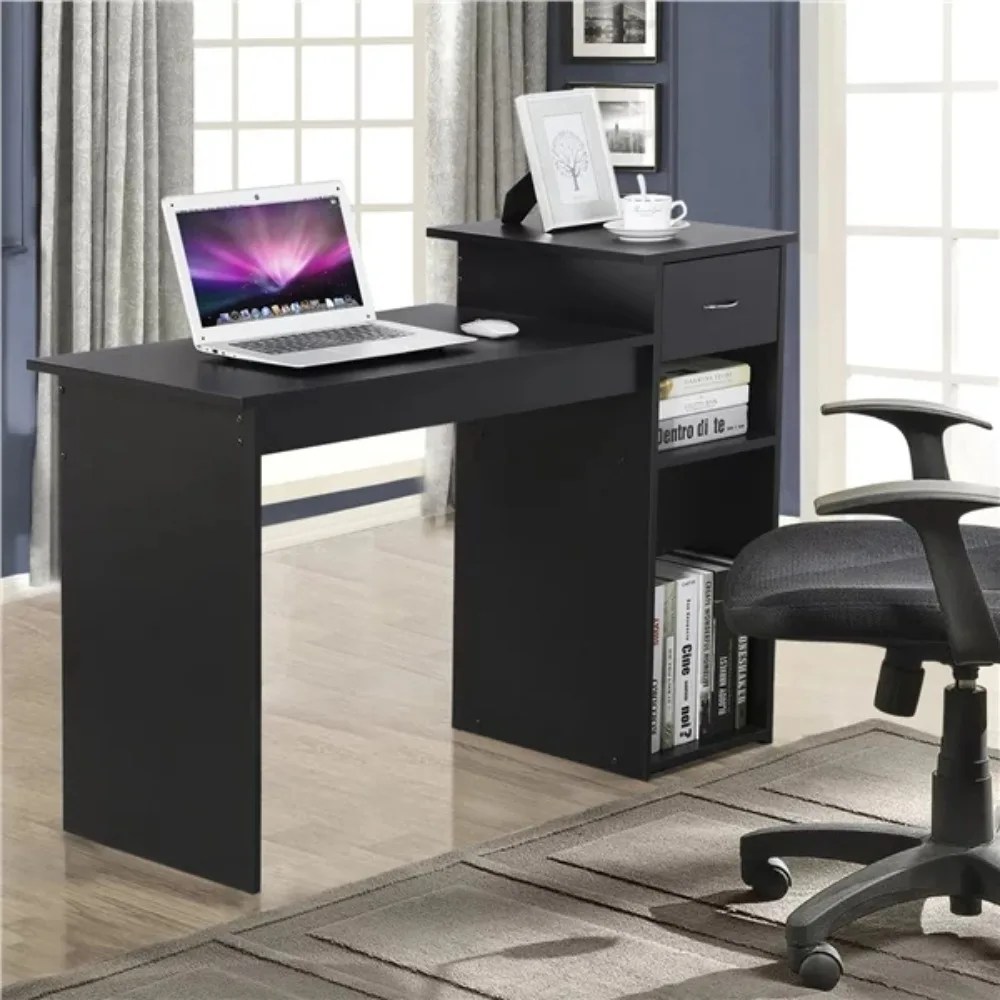 2023-New-SMILE-MART-Home-Office-Workstation-Computer-Desk-with-Drawer-and-Storage-White