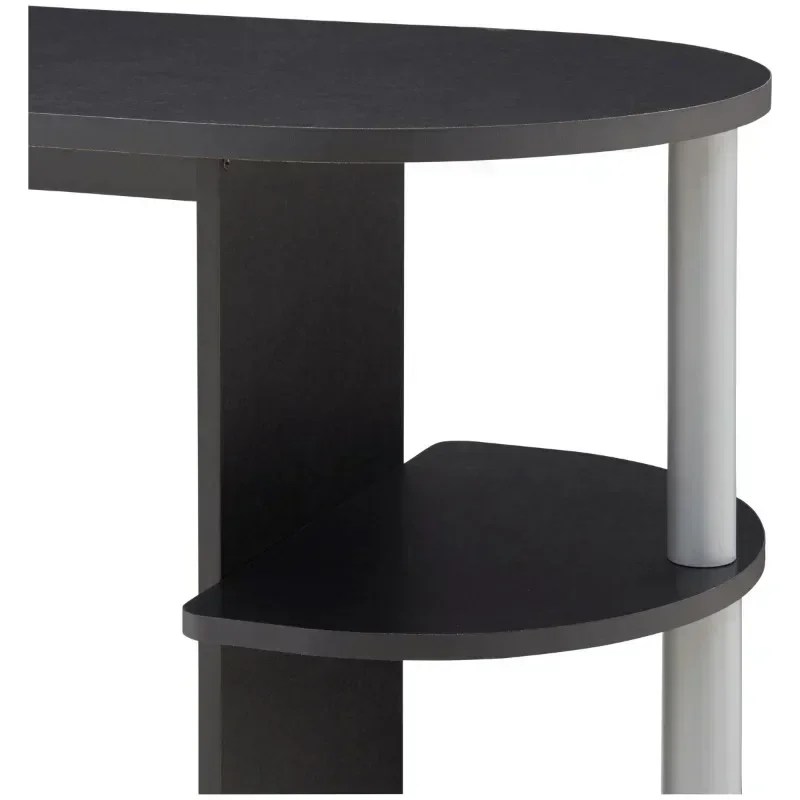 Computer-Desk-with-Built-in-Shelves-Black-1