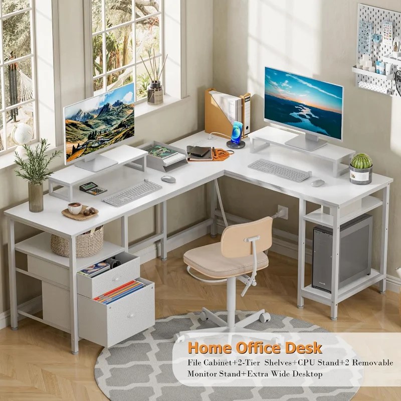 Furologee-White-66-L-Shaped-Desk-with-Power-Outlet-Reversible-Computer-Desk-with-File-Drawer-2-3