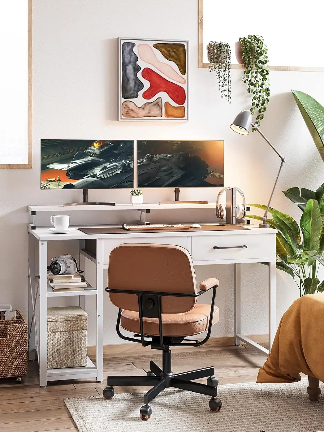 ODK-Computer-Desk-with-Drawers-48-Inch-Office-Desk-with-Storage-Shelves-Work-Writing-Desk-with-1