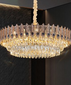 Design A Modern Luxury Crystal Chandelier Suitable For Home Decoration Living Room Dining Room And Bedroom Lighting Fixtures