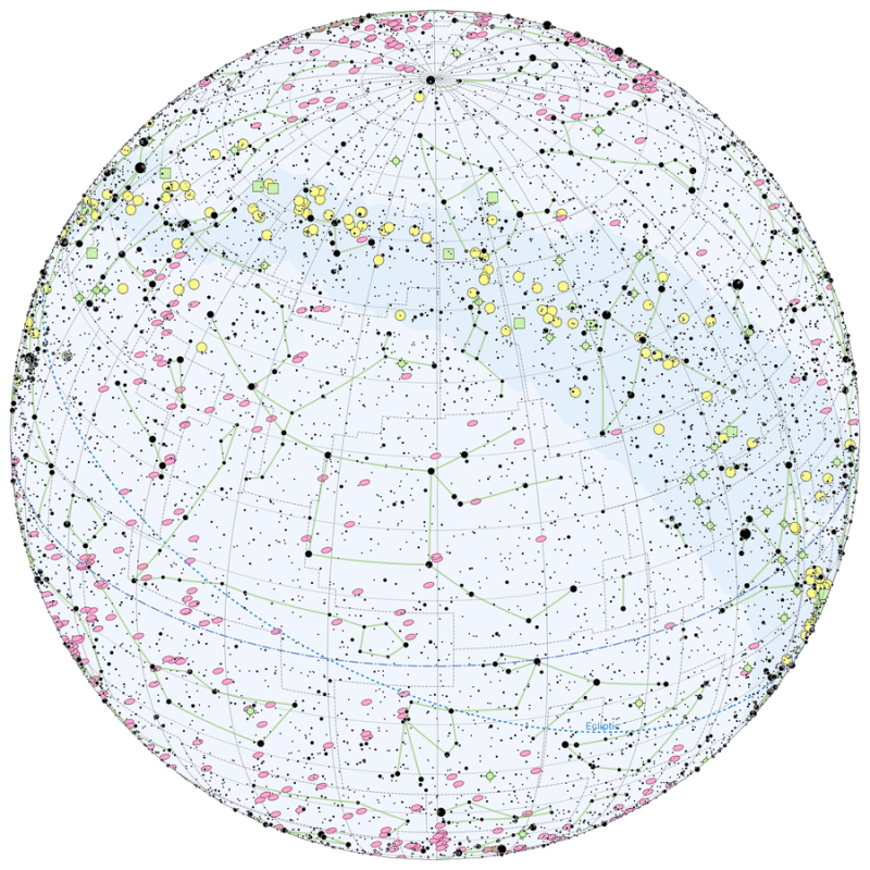 Examples Starplot - Light Backgrounds - Artistic 8K Collection