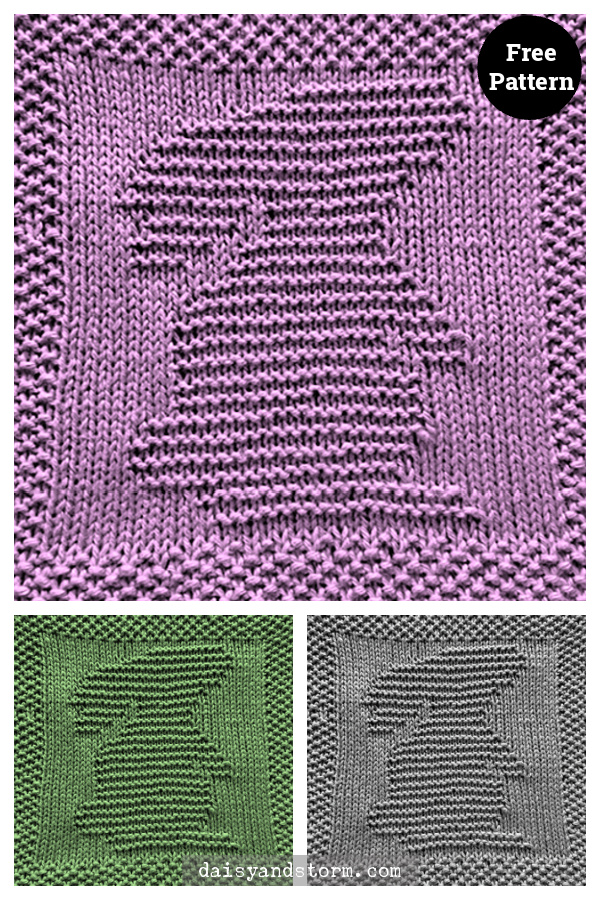 Simple Knitting Pattern For A Bunny Square - Mountain Backgrounds - Artistic Desktop Collection