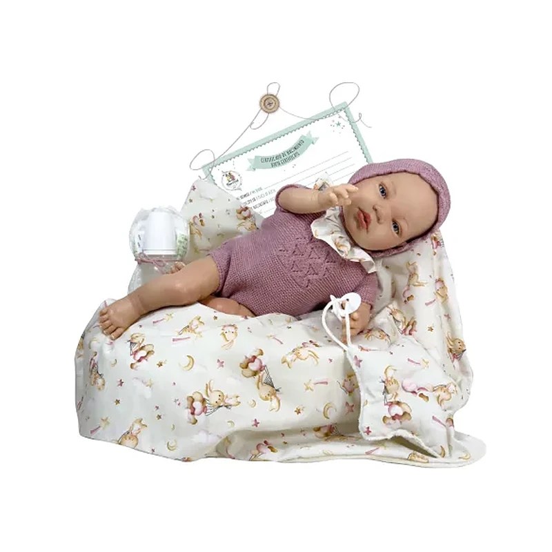 Nines d'onil bambola sandra premium reborn pink 48cm