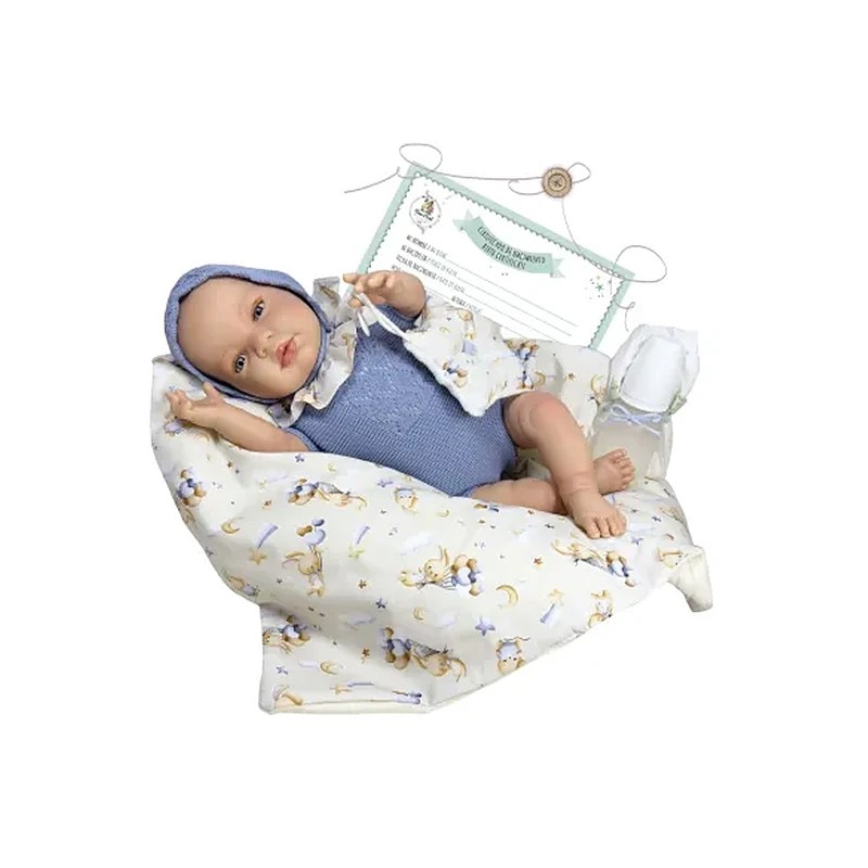 Nines d'onil bambola sandra premium reborn blue 48cm