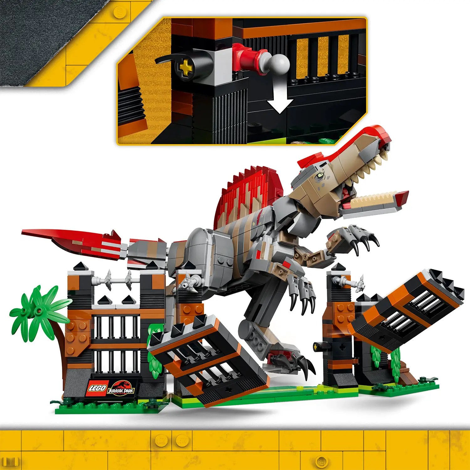 Lego jurassic world fuga dal dinosauro spinosauro 77982