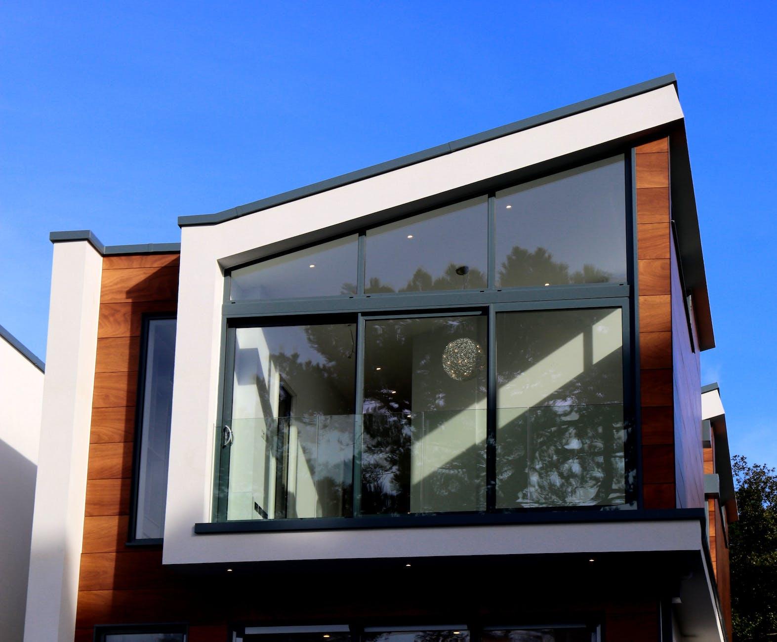 modern building against blue sky