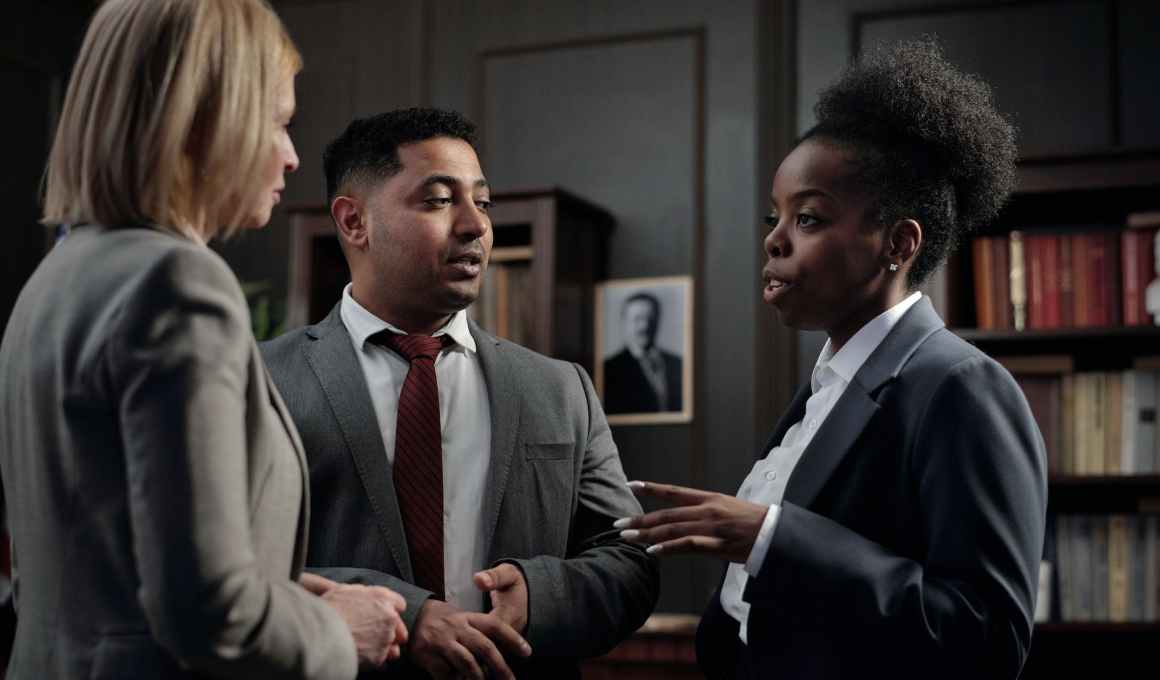 businesspeople talking