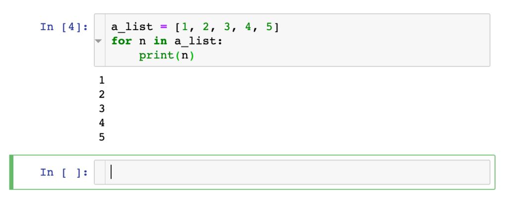 Jupyter Notebook 新手村 Python 幫我們從我們輸入的陣列中分別取出結果,然後輸出給我們。