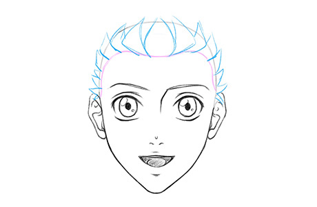 крутые прически рисовать