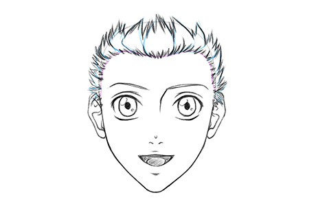 крутые прически рисовать