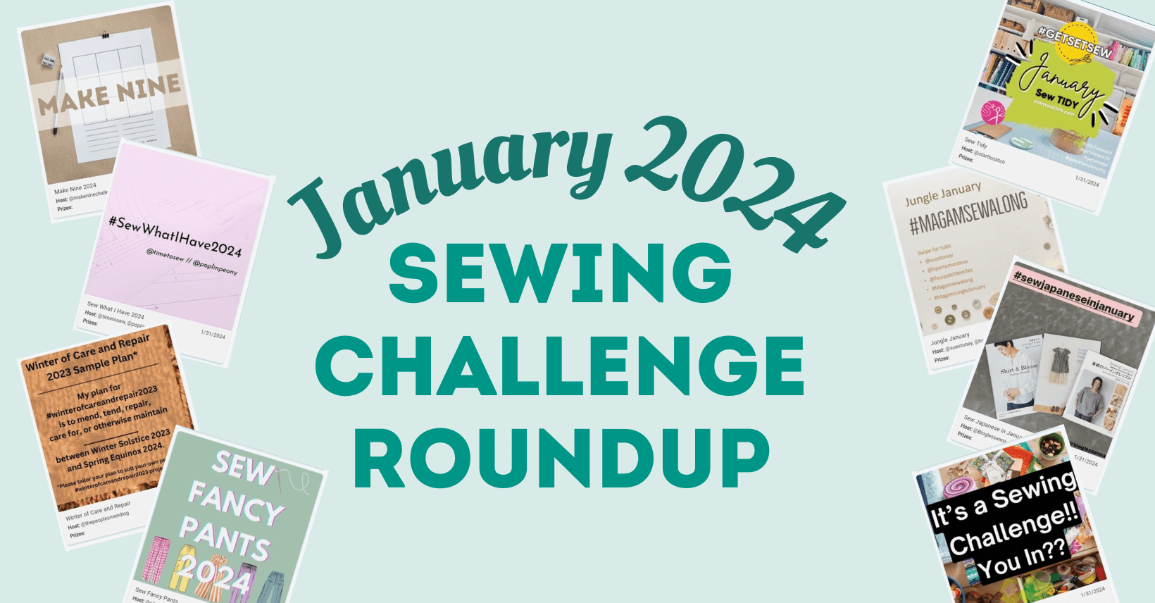 January 2024 sewing challenges roundup