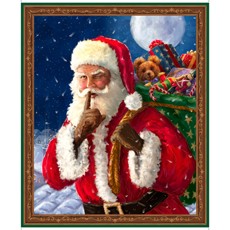 Santa Panel from Santa's Night Out by QT Fabrics
