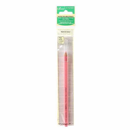 Water Soluble Pencil in Pink by Clover, 5002, a great marking pencil for sewing, quilting and crafting.