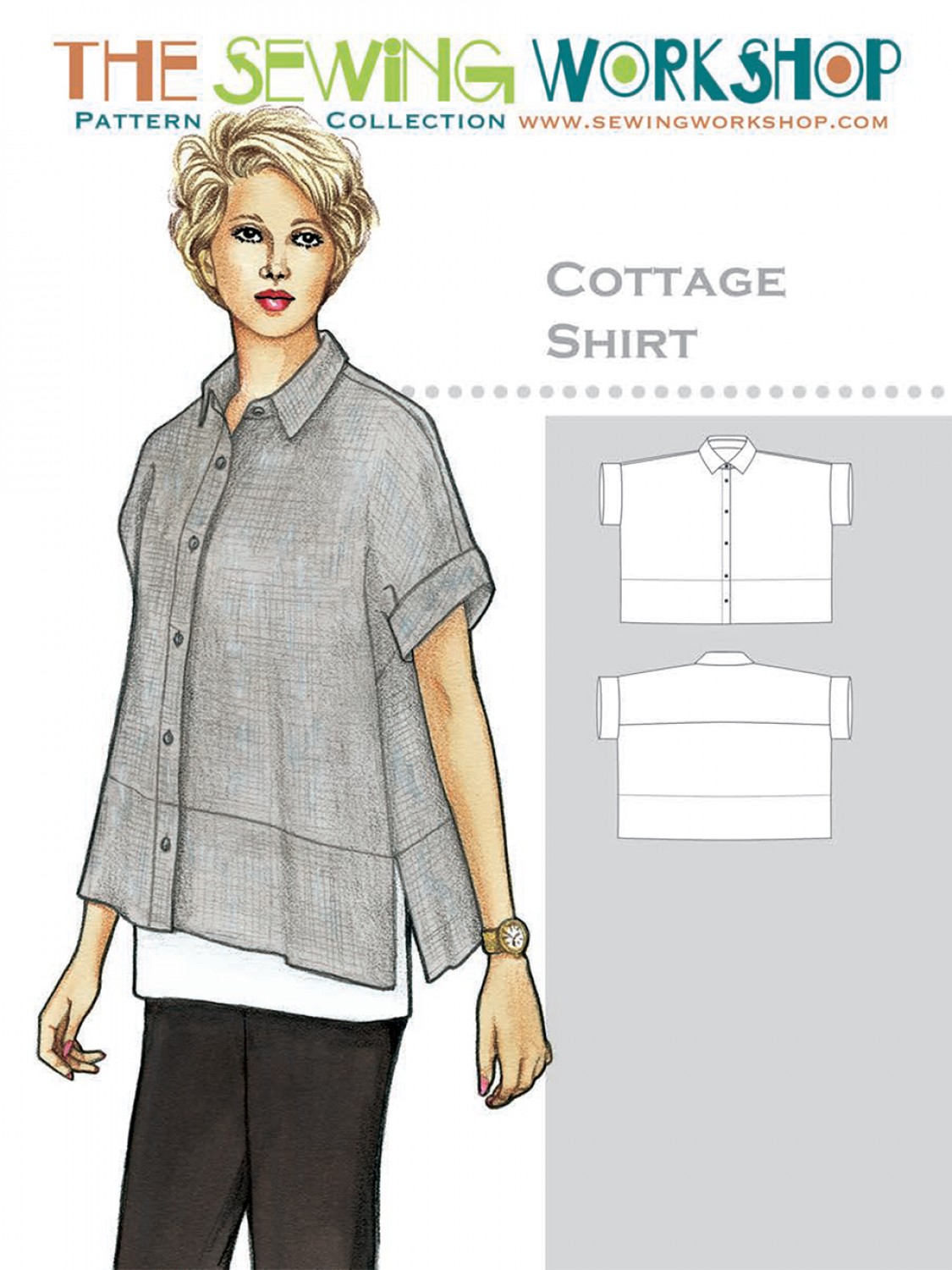 Cottage Shirt Printed Sewing Pattern by The Sewing Workshop