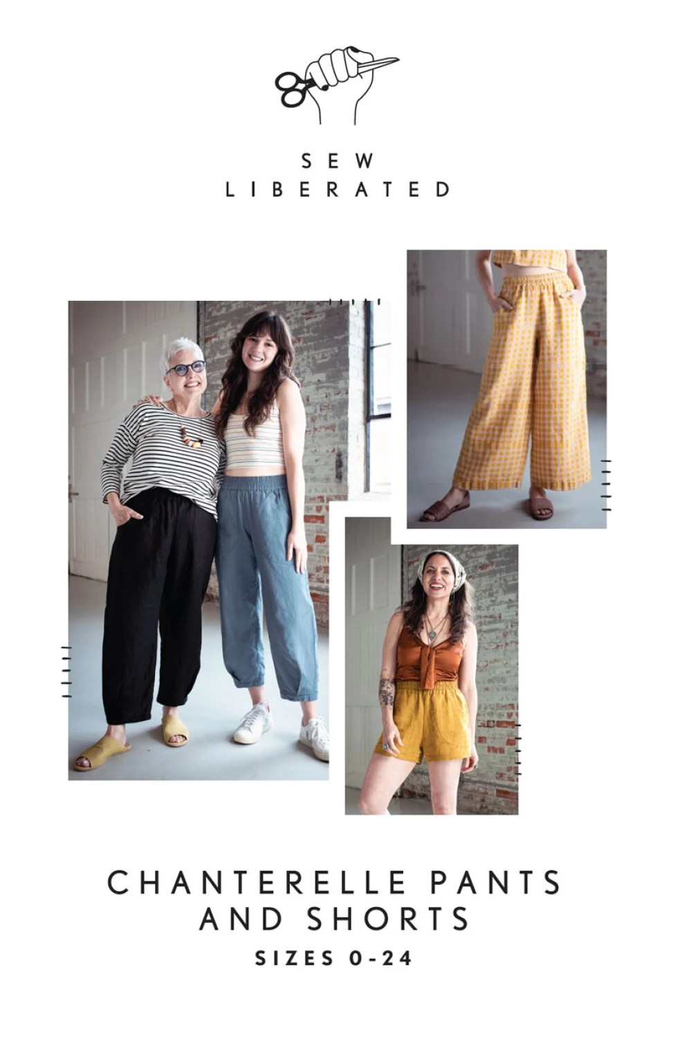 Chanterelle Pants and Shorts Women's Sewing Pattern|Two variations Paper Pattern| Sizes 0-24 Printed Pattern by Sew Liberated