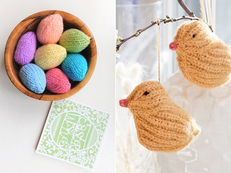 Knit easter decorations