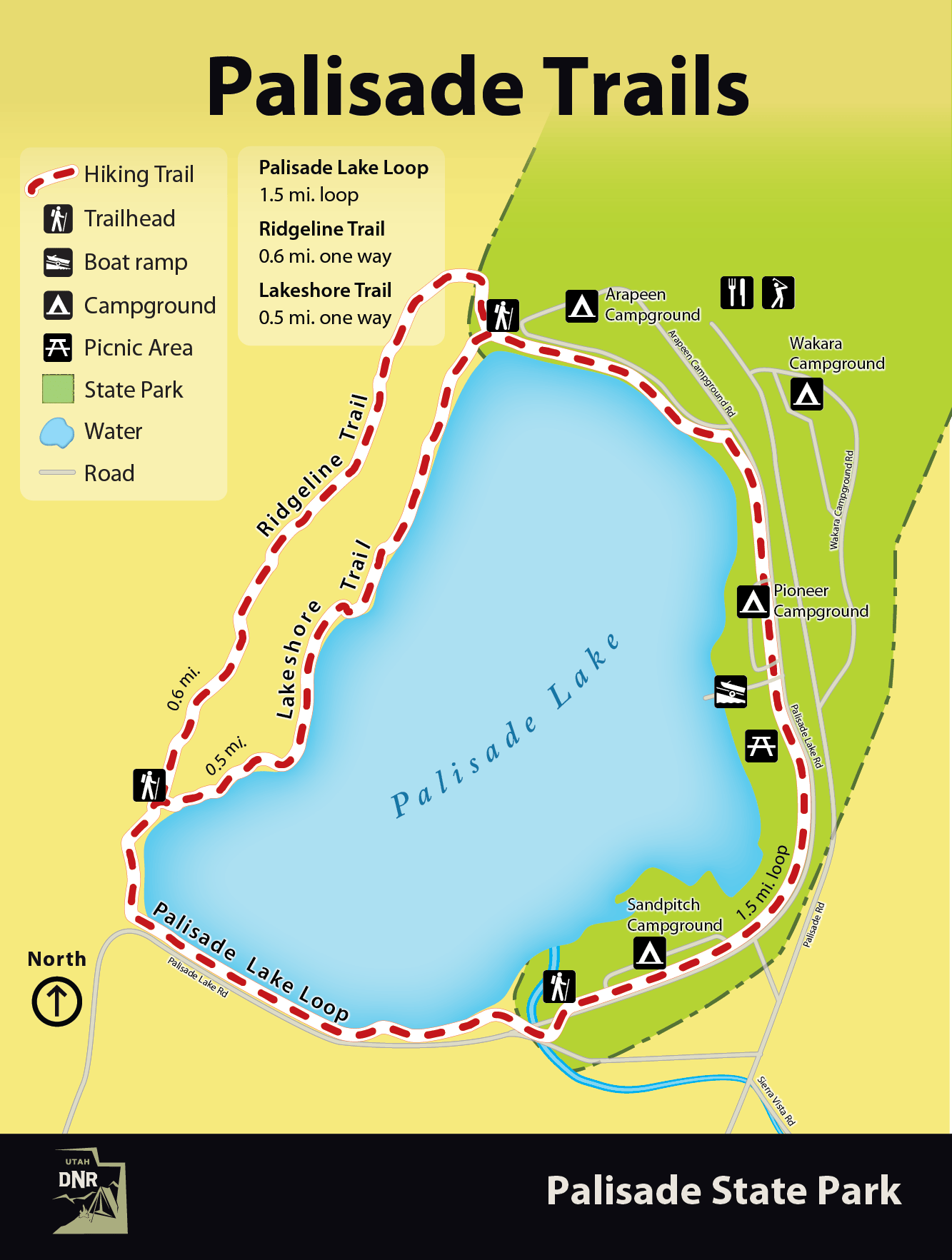Palisades Reservoir Hiking At Roberta York Blog Map Palisade Trails Wayfinding Map Web North Up Basic 