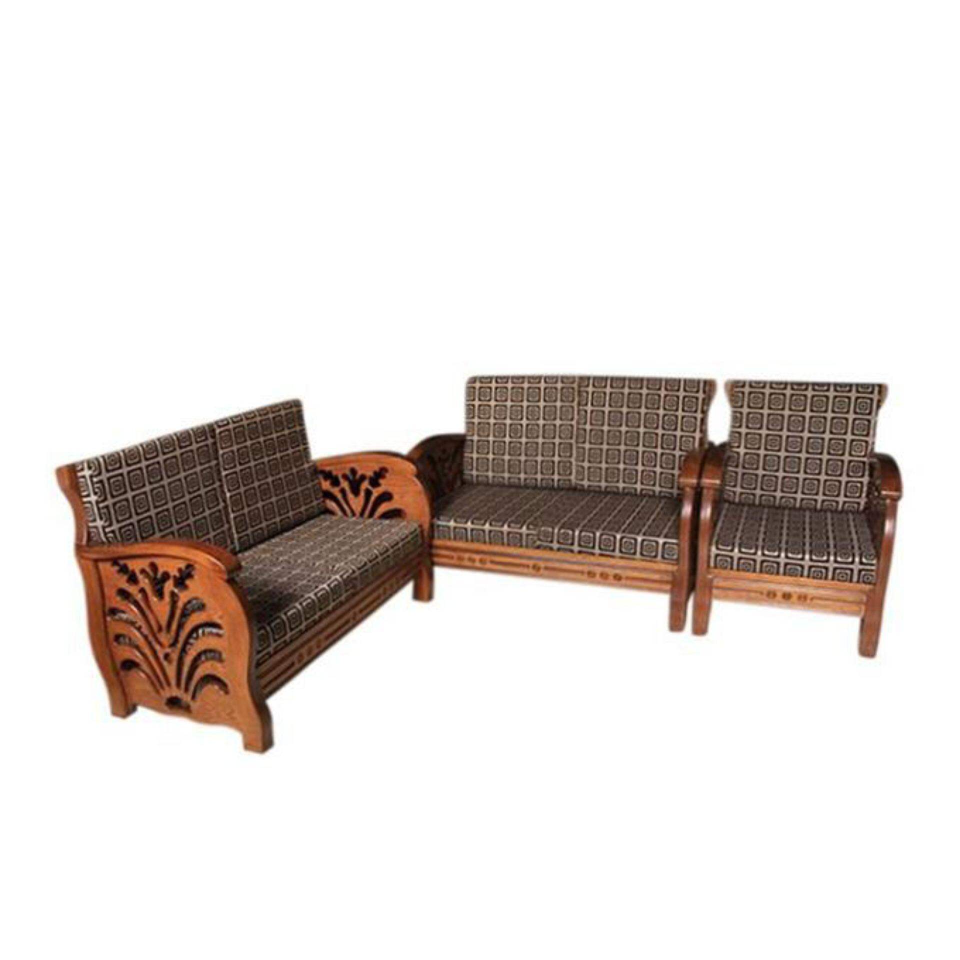 Oak Wood And Oak Veneer Sofa Set Chocolate Buy Online At Best Prices In Bangladesh Daraz Com Bd