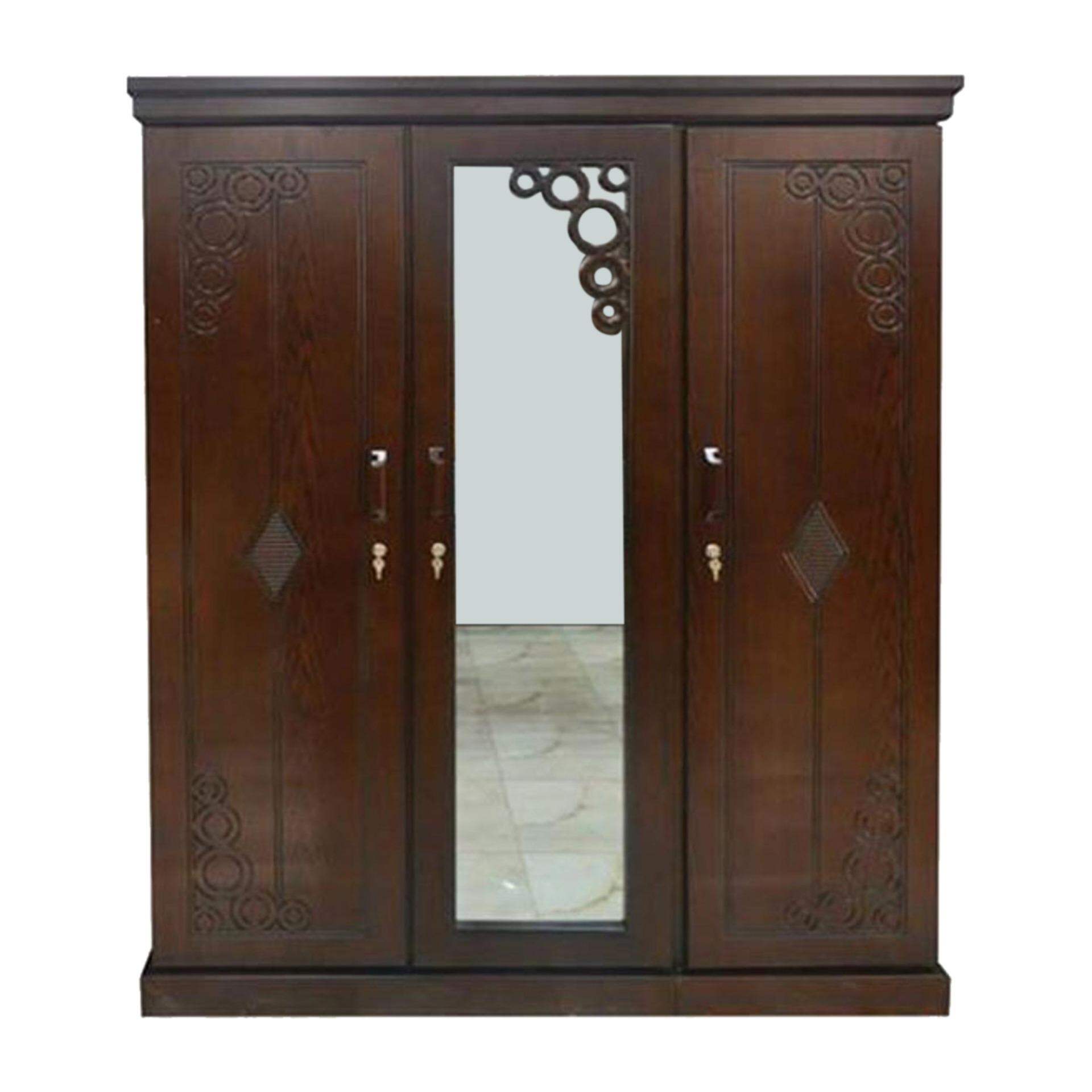 Aa 131 Malaysian Process Wood 3 Part Almirah 5 6 Feet Dark Brown Buy Online At Best Prices In Bangladesh Daraz Com Bd