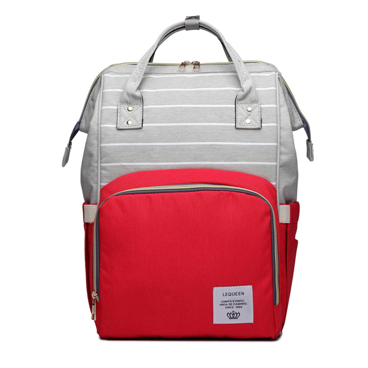 Mummy Maternity Nappy Diaper Bag Large Capacity Baby Bag Oxford Travel Backpack Lequeen Mummy Maternity Nappy Diaper Bag Large Capacity Baby Bag Travel Backpack Striped Red Buy Online At Best Prices