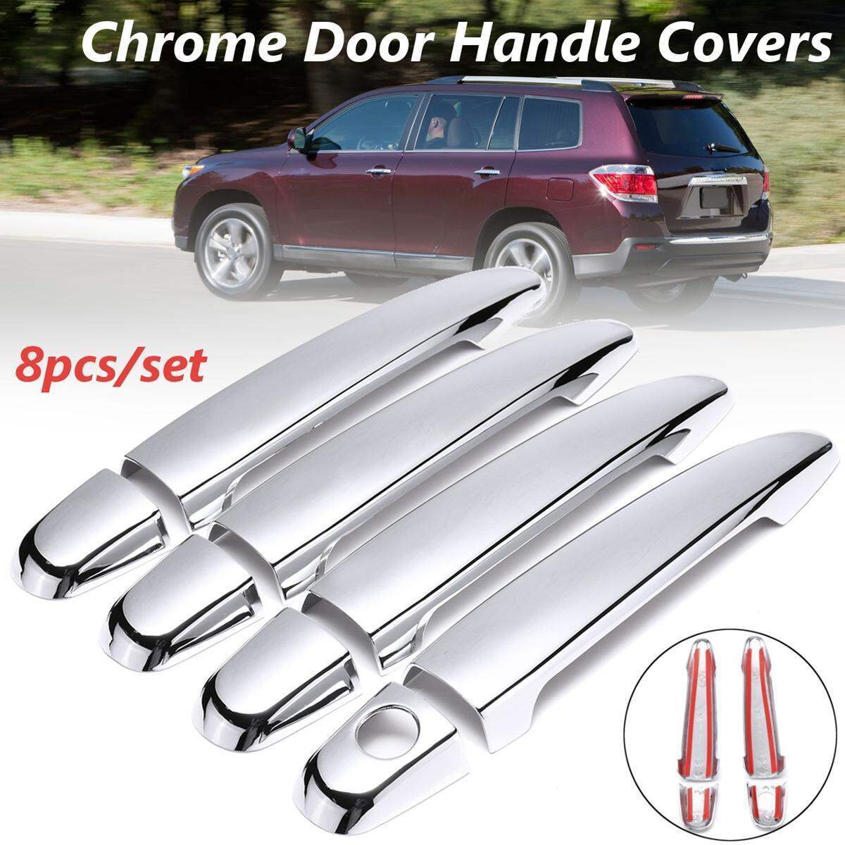 8pcs Set Abs Chrome Door Handle Covers For To Yo Ta Highlander Avalon Lexus Gx470