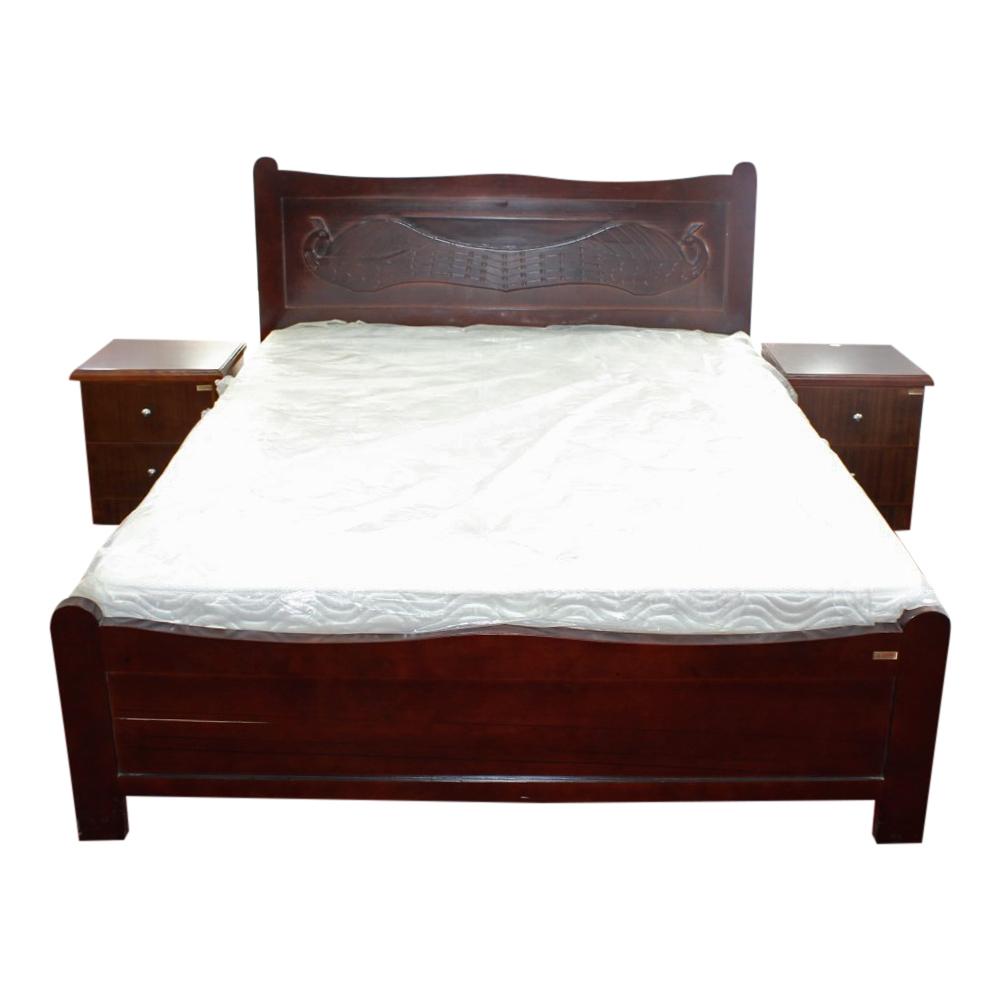 Sunrise Furniture Pine Wood Queen Size Bed With 2 Side Table Walnut Buy Online At Best Prices In Nepal Daraz Com Np