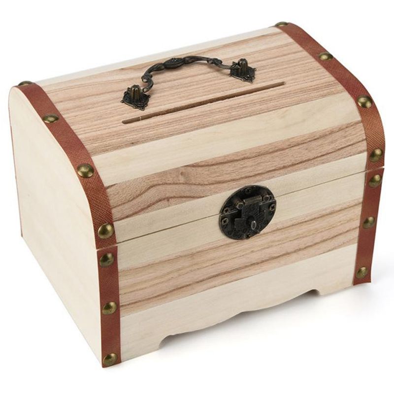 Quanbu 1pc Wooden Piggy Bank Safe Money Box Savings With Lock Wood Carving Handmade Coin Storage Box High Quality 17 3cmx13cmx12 1cm Buy Sell Online Best Prices In Srilanka Daraz Lk